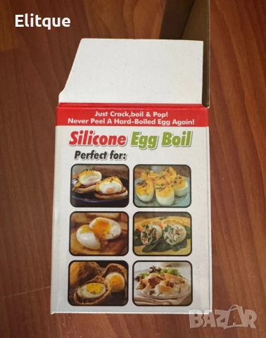 Силиконови формички за варене на яйца без черупка – комплект 6 броя, снимка 3 - Форми - 53398190