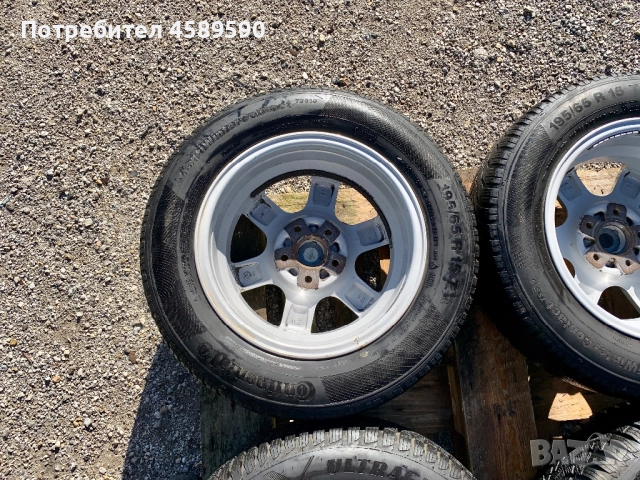 Алуминиеви джанти 15цола 5x112+ЗИМНИ ГУМИ Goodyear 195/65/15 за Vw,Audi,Skoda,Seat, снимка 15 - Гуми и джанти - 52258753
