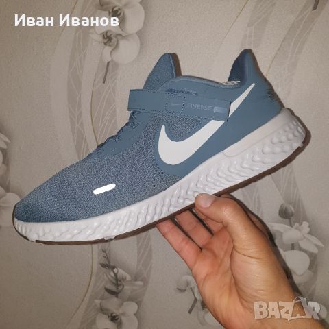 маратонки Nike Revolution 5 FlyEase Extra Wide 'Ozone Blue' номер 46,5- 47, снимка 6 - Маратонки - 45751886