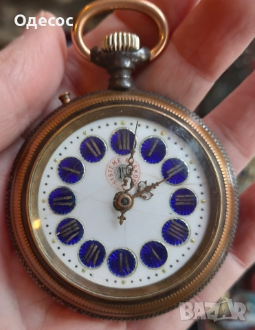 Швейцарски джобен часовник, снимка 4 - Антикварни и старинни предмети - 51895527