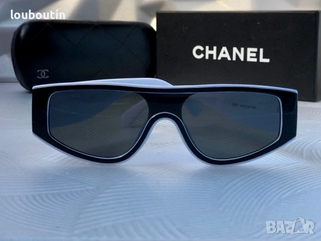 Дамски слънчеви очила маска черно и бяло, снимка 4 - Слънчеви и диоптрични очила - 51703389