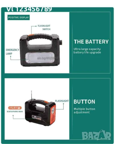 Мобилна соларна система AT-9011B, снимка 4 - Къмпинг осветление - 50743009