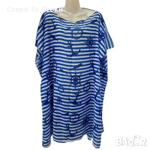 Плажна туника от 100% памук - Стил и комфорт за горещите летни дни, снимка 1