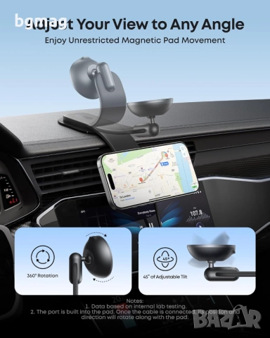 Anker Nano Wireless Charger 360°магнитна стойка за безжично зареждане, снимка 5 - Безжични зарядни - 52069193