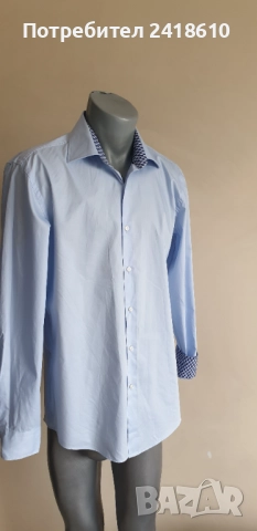 Hugo Boss H - HAND - kent-C3-214 Organic Cotton Slim Fit Mens Size 41 - L - 16  НОВО! ОРИГИНАЛ! Мъжк, снимка 3 - Ризи - 51906648