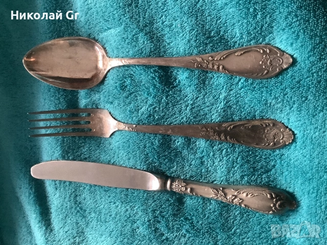 Сервиз за маса посребрен не. Се използва отличен състояние цена за всичко, снимка 5 - Сервизи - 53015876