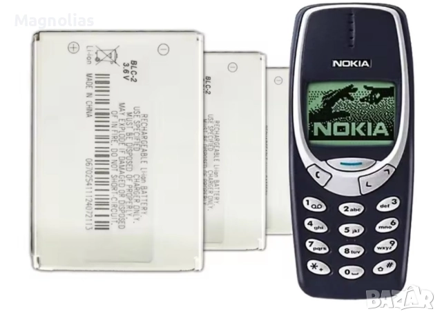 Батерия за NOKIA BLC-2 3310 3330 3410 3510 5510 6800 6810, снимка 2 - Nokia - 52216945