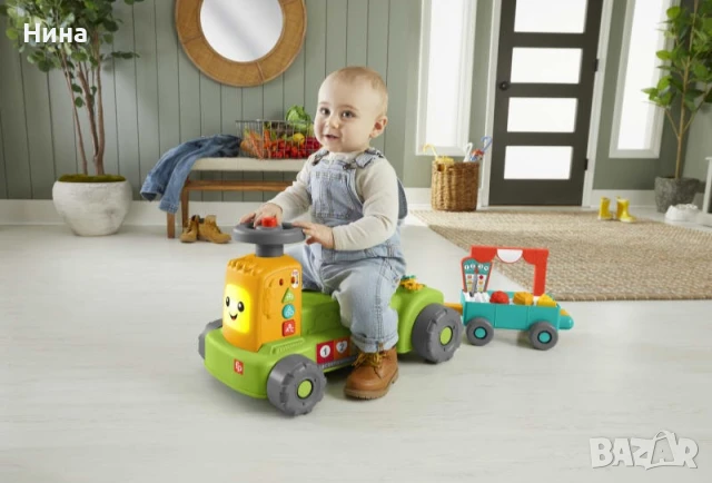 Образователна забавна играчка Market Tractor 4в1 Fisher Price , снимка 5 - Образователни игри - 50724482