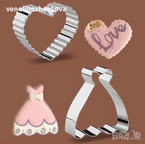 Булка младоженец рокля торта резци тесто бисквитки фондан декорация торта , снимка 5 - Форми - 53921737