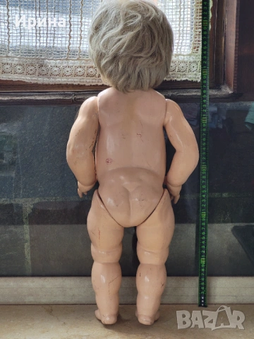 Антична кукла от композит 1940-50 г, 67 см., снимка 12 - Колекции - 54240299