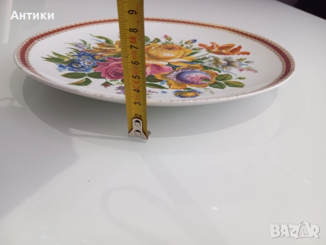 Порцеланова баварска голяма чиния , снимка 5 - Чинии - 52627631
