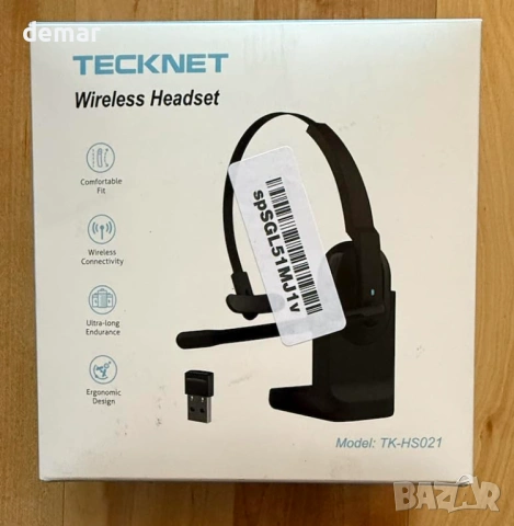 TECKNET Bluetooth слушалка, безжична слушалка с микрофон, зареждаща докинг станция, снимка 8 - Bluetooth слушалки - 53428609