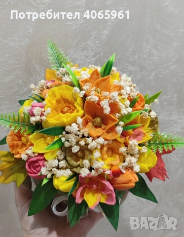 цветя от глицеринов сапун!, снимка 3 - Изкуствени цветя - 49572727