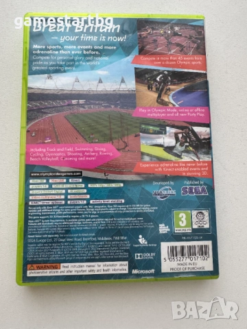 London 2012: The Official Video Game of the Olympic Games за Xbox 360 , снимка 2 - Игри за Xbox - 54113275