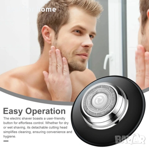 Електрическа самобръсначка, мини, преносима, USB, 6.4x6.4x3.1 см, за мокро и сухо бръснене, снимка 3 - Друга електроника - 53444266