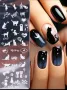 STZ-N11 тясна плочка коте котки котета лапи лапички щампа шаблон за печат на нокти маникюр, снимка 3