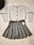 Плисирана пола от вълна с коланче, снимка 6