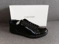 CALVIN KLEIN Forster B4F2103 Shark Lace up Low Sneakers Shiny Black Leather, 43 и 44, снимка 1
