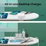 Бързо зарядно устройство с 2 USB и 2 TYPE-C изхода и мощност от 35 W съвместимо с различни устройств, снимка 3