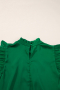 Дамски елегантен топ в зелен цвят с къдрички, снимка 9