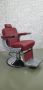 Бръснарски стол Glory - кафяв/черен/червен, снимка 12