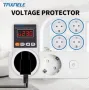 Automatic Voltage Protector Socket AC 220V Adjustable 16A Power Surge Protector Voltage Safe Protect, снимка 2