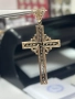 Златна висулка / Златен Кръст - ръчна изработка 14К, снимка 6