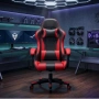 Ергономичен офис и геймърски стол – червен | Регулируем | Комфорт за гръб и врат, снимка 5