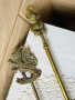 Красиви месингови вилици за камина от Англия, снимка 4