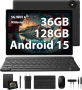 Нов RUSHAR 10-инчов Android 14 таблет с клавиатура - 36GB RAM + 128GB ROM (1TB TF), Octa-Core | WiFi, снимка 1