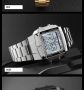SKMEI Мъжки ръчен цифров спортен часовник с каишка от неръждаема стомана + подарък, снимка 6