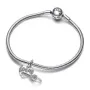 Сребърен талисман Pandora 925 Double Splittable Heart & Key Charm , снимка 2