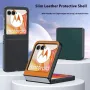 Motorola Razr 60 Ултра Тънък Твърд Калъф с Кожено Покритие и Протектор, снимка 4