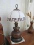 Ретро настолна лампа със стъклен абажур, снимка 2