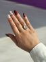 Дамски пръстен от медицинска стомана с голям камък за изискан шик, снимка 2