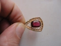 Позлатен медальон с рубин Amerikaner A+D, снимка 2