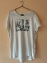 Flair Бяла тениска с щампа Let’s train 90% памук 10% еластант XL размер 🤍, снимка 1 - Тениски - 45421780