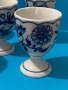Порцеланови поставки за яйца Hutschenreuther – Blue Onion Style (5 бр., 1960–1970 г.) , снимка 3