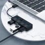 USB разклонител хъб, 4 порта USB 2.0 с индивидуални LED индикатори, 480MBp/s , снимка 4