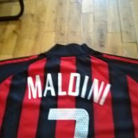 Милан футболна тениска Адидас винтидж 2002-2003г домакини №3 Паоло Малдини размер ХЛ отлична, снимка 9 - Футбол - 45608279