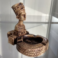 Египетски сувенир , пепелник с Нефертити , снимка 5 - Декорация за дома - 44993520
