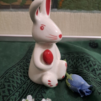 Ретро  порцеланово Великденско зайче, снимка 3 - Антикварни и старинни предмети - 44943064
