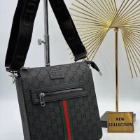 Мъжка чантa черна Gucci реплика, снимка 1 - Чанти - 45535178