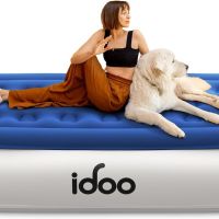 Надуваем дюшек iDOO с вградена електрическа помпа, чанта, 190х99х33 см, снимка 1 - Надуваеми легла - 45342197