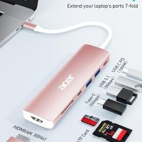 Нов Мултипортов Адаптер USB-C към HDMI, PD 100W, 7 в 1 хъб, снимка 2 - Друга електроника - 45355520