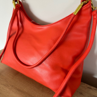 Оранжева дамска чанта с две дръжки , снимка 2 - Чанти - 45003997