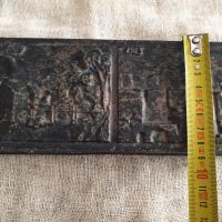 Стара метална чугунунена релефна лята  кутия, снимка 8 - Антикварни и старинни предмети - 45495067