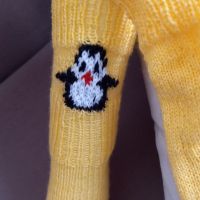 Ръчно плетени дамски чорапи размер 38, снимка 2 - Дамски чорапи - 46153176