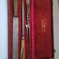 Стари ножове комплекти за барбекю, снимка 1 - Антикварни и старинни предмети - 45495987