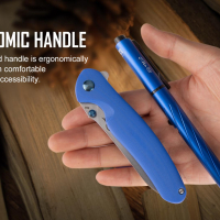 Сгъваем нож Oknife Drever - син G10, N690 неръждаема стомана, снимка 5 - Ножове - 45008007